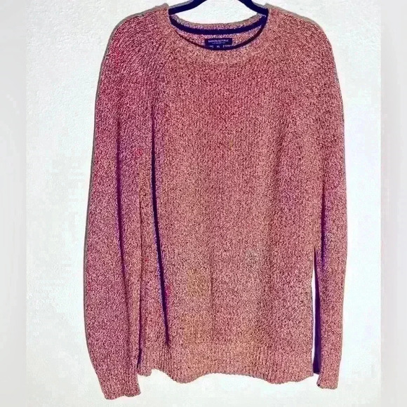 Banana Republic Orange Pullover Over Crewneck 100% Supima Cotton Sweater XL - Picture 1 of 7